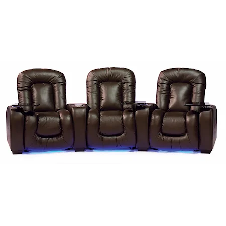 Reclining Home Theater Seating W/ Cup Holders